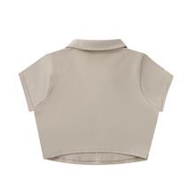 Load image into Gallery viewer, V-Neck Lapel Crop Top