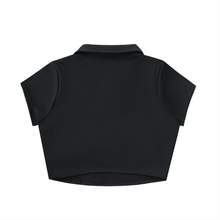 Load image into Gallery viewer, V-Neck Lapel Crop Top