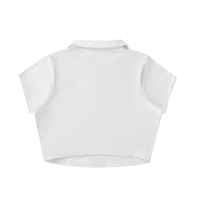 Load image into Gallery viewer, V-Neck Lapel Crop Top