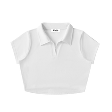 Load image into Gallery viewer, V-Neck Lapel Crop Top