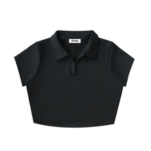 Load image into Gallery viewer, V-Neck Lapel Crop Top